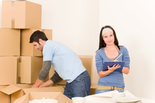 Professional movers planning a Hanwell house relocation